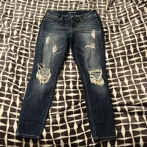 maurices High-Rise Ripped Skinny Jean